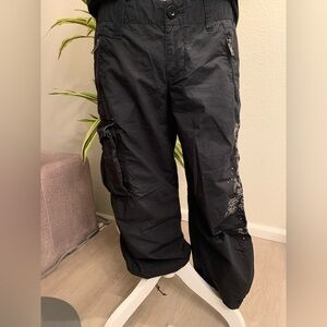 Express Black Cargo baggy shorts capris length